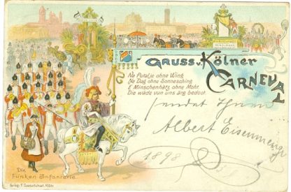 Karneval, Köln, Farb-Litho, 1899