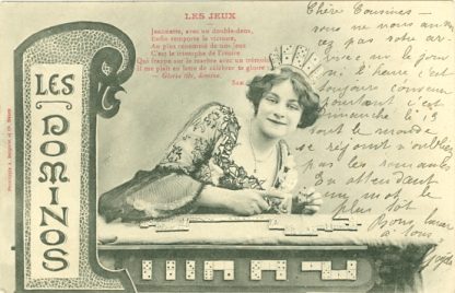 Dame spielt Domino, "les Dominos", 1903