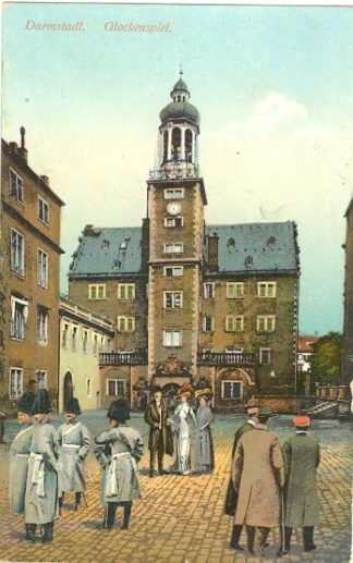 Darmstadt, Glockenspiel, Feldpost-AK, 1915