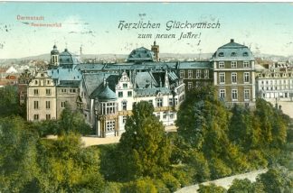 Darmstadt, Residenzschloß, mit Eindruck "Neujahr"