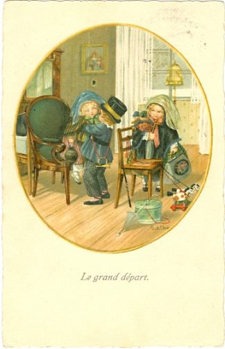 Kinder gehen auf die Reise, sign. Pauli Ebner