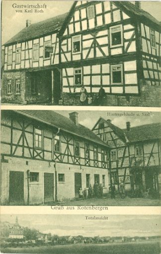 Gründau - Rothenbergen, Gastwirtschaft Karl Roth, 1934