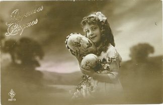 Ostern, Mädchen mit Eiern, 1919
