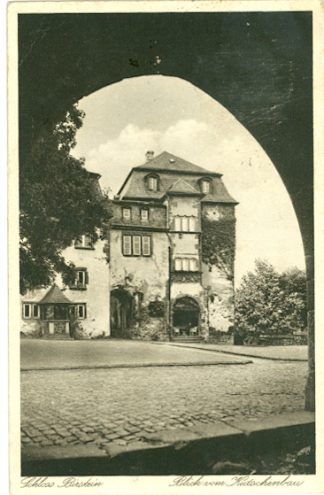 Birstein, Schloss, Blick vom Kutschenbau, 1936