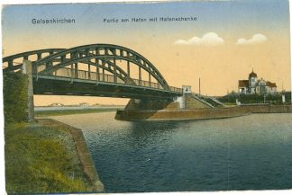 Gelsenkirchen, Hafen mit Hafenschenke, 1923