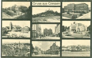 Giessen, AK mit 9 kleinen Ansichten, 1926