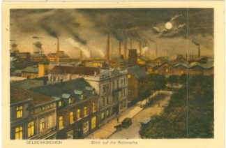 Gelsenkirchen, Walzwerke bei Nacht, 1922