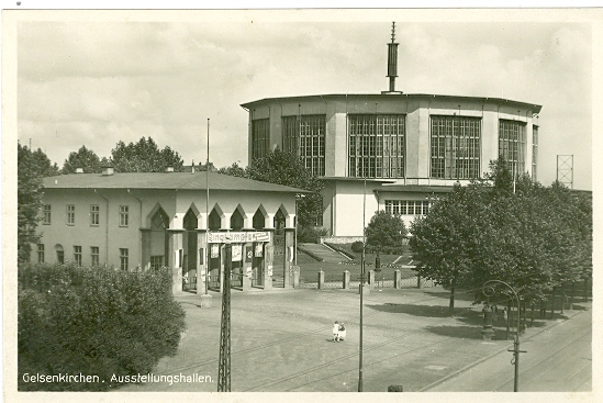 Gelsenkirchen, Ausstellungshallen, "Ringkämpfe" u. Hakenkreuz