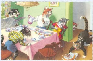 Katzen am Kaffeetisch, Alfred Mainzer