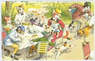 Katzen am Kaffeetisch, Alfred Mainzer,