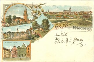 Friedberg / Hessen, Farb-Litho, 1897