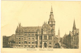 Gelsenkirchen, Rathaus u. Ahstrasse, 1926