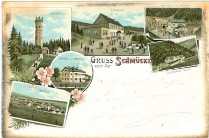 Oberhof, Schmücke u. Scheekopf, Farb-Litho