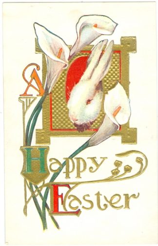 Ostern, Hase, Prägekarte, um 1910