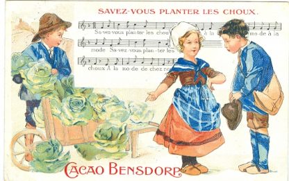 Cacao Bensdorp, Werbe-AK, Farb-Litho, 1908