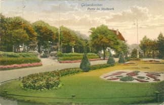 Gelsenkirchen, Partie im Stadtpark, um 1910