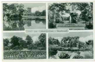 Gelsenkirchen, Stadtpark, 4 Ansichten, um 1930/40