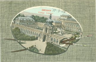 Dresden, AK "Mischpalette u. Pinsel", 1908