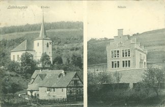Flörsbachtal-Lohrhaupten, Kirche u. Schule, 1908