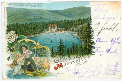 Mummelsee im Schwarzwald, Farb-Litho, 1900