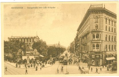 Hannover, Georgstrasse mit Cafe Kröpcke, 1925