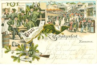 Hannover, Farb-Litho, Schützenfest, 1898