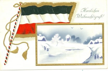 Weihnachten, Patriotik Prägekarte, 1. WK, 1915