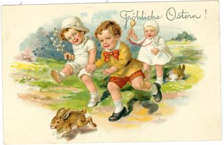Ostern, Kinder, Hasen, um 1920/30