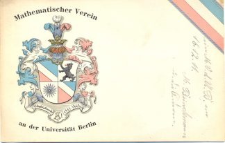 Studentika, Universität Berlin, Mathematischer Verein, 1911