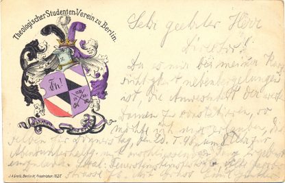 Studentika, Berlin, Theologischer Studentenverein, 1898