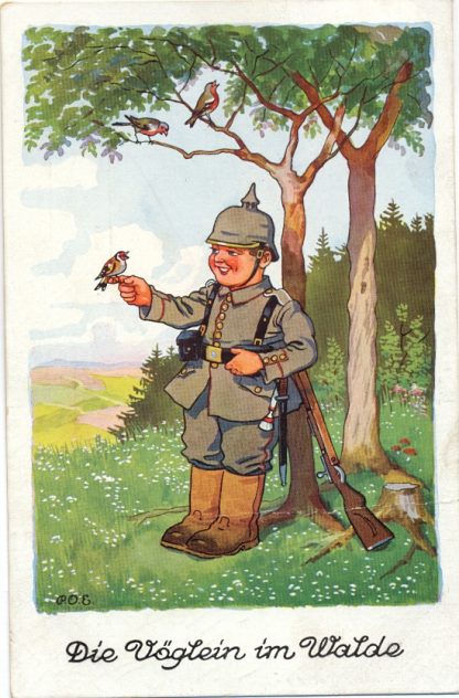 Junge als Soldat, Vögel, 1916