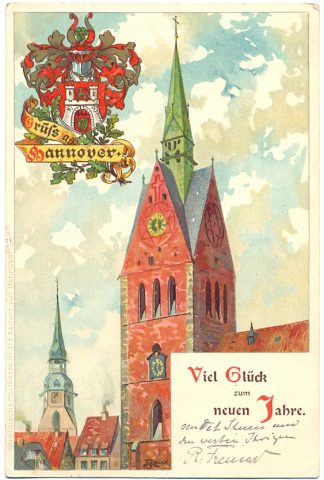 Hannover, Neujahr, Farb-Litho, 1899