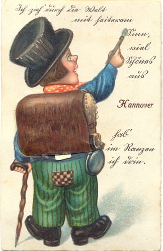 Hannover, Wanderer, Leporello AK, um 1930