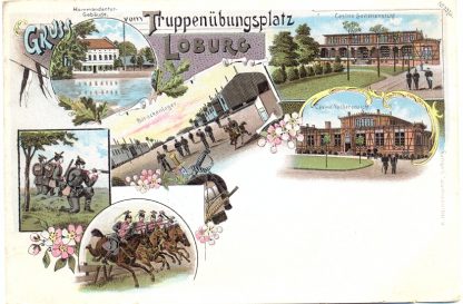 Loburg, Truppenübungsplatz, Farb-Litho, 1899