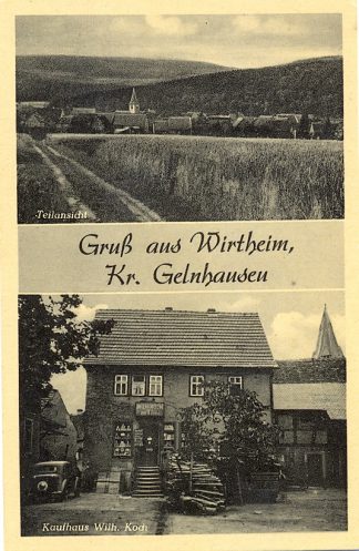 Biebergemünd - Wirtheim, m. Kaufhaus Wilh. Koch, ca. 40er Jahre