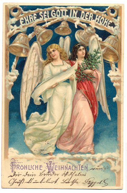Weihnachten, Engel, Farb-Litho, 1901