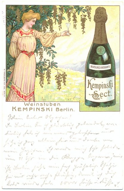 Berlin, Weinstuben Kempinski, Sekt, Jugendstil, 1905