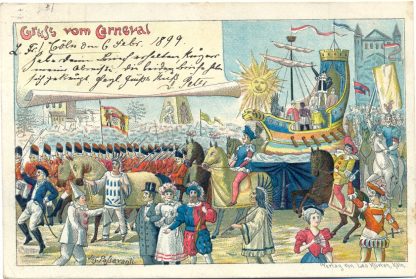 Karneval, "Gruss vom Carneval", versandt in Köln 1899