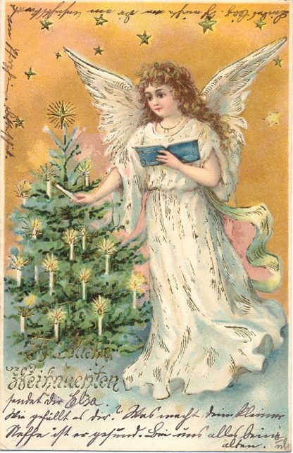 Weihnachten, Engel, Christbaum, 1902