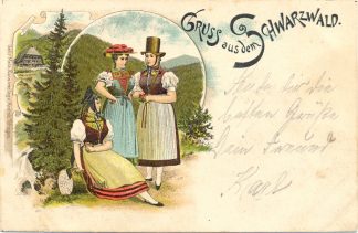 Schwarzwald, Frauen in Trachtenkleidung, 1904