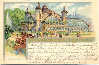 Leipzig, Palmengarten, Künstlerlitho, 1899
