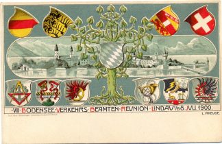 Lindau, VIII. Bodensee-Verkehrs-Beamten-Reunion Juli 1900