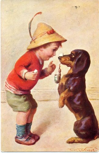 Dackel mit Pfeife, Kind, 1926