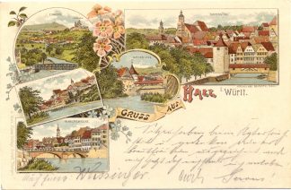 Schwäbisch Hall, Farb-Litho, 1897