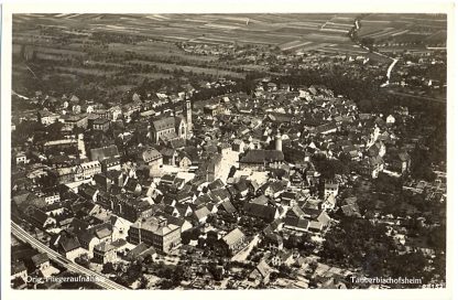 Tauberbischofsheim, Fliegeraufnahme, 30er Jahre