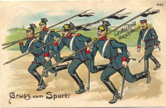 Militär, Soldaten beim Sport, Farb-Litho, 1911