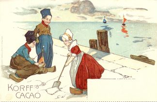 Kakao, Werbe-AK "Korff`s Cacao", Farb-Litho, um 1900/05