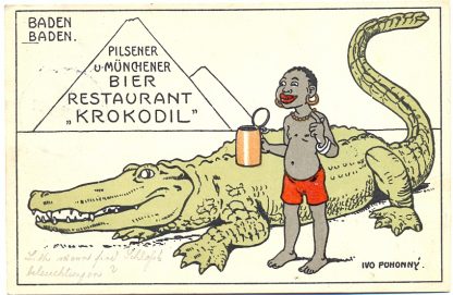 Baden-Baden, Restaurant "Krokodil", sign. Puhonny, 1910