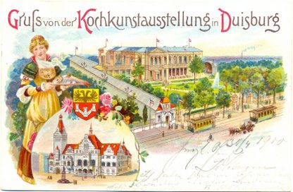 Duisburg, Kochkunstausstellung, Farb-Litho, 1900