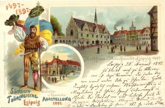 Leipzig, Sächs.-Thüring. Ausstellung, Farb-Litho, 1897